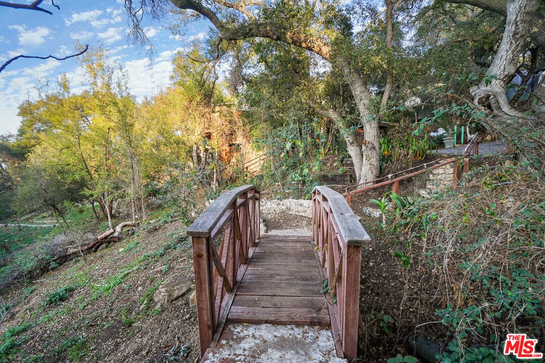 20881 Waveview Drive Topanga, CA 90290 - Photo 18 of 54 a view of a wooden bridge