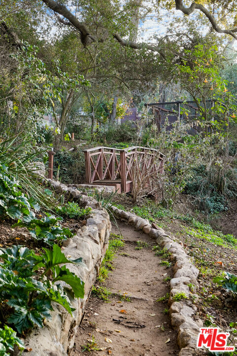 20881 Waveview Drive Topanga, CA 90290 - Photo 21 of 54 a backyard of a house with lots of green space