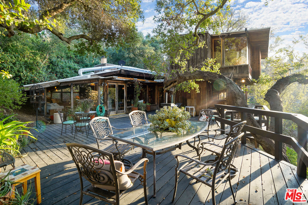20881 Waveview Drive Topanga, CA 90290 - Photo 34 of 54 a view of an outdoor sitting area with furniture