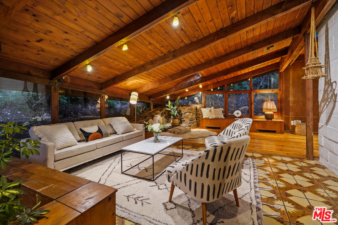 20881 Waveview Drive Topanga, CA 90290 - Photo 42 of 54 a view of a backyard with sitting area