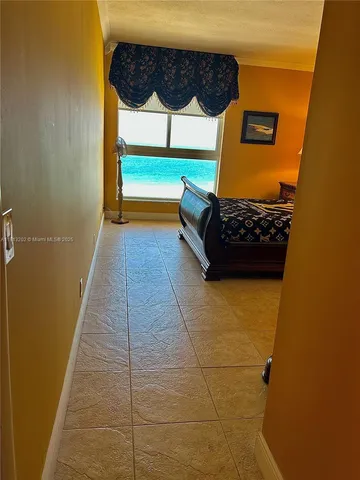 a living room with a rug