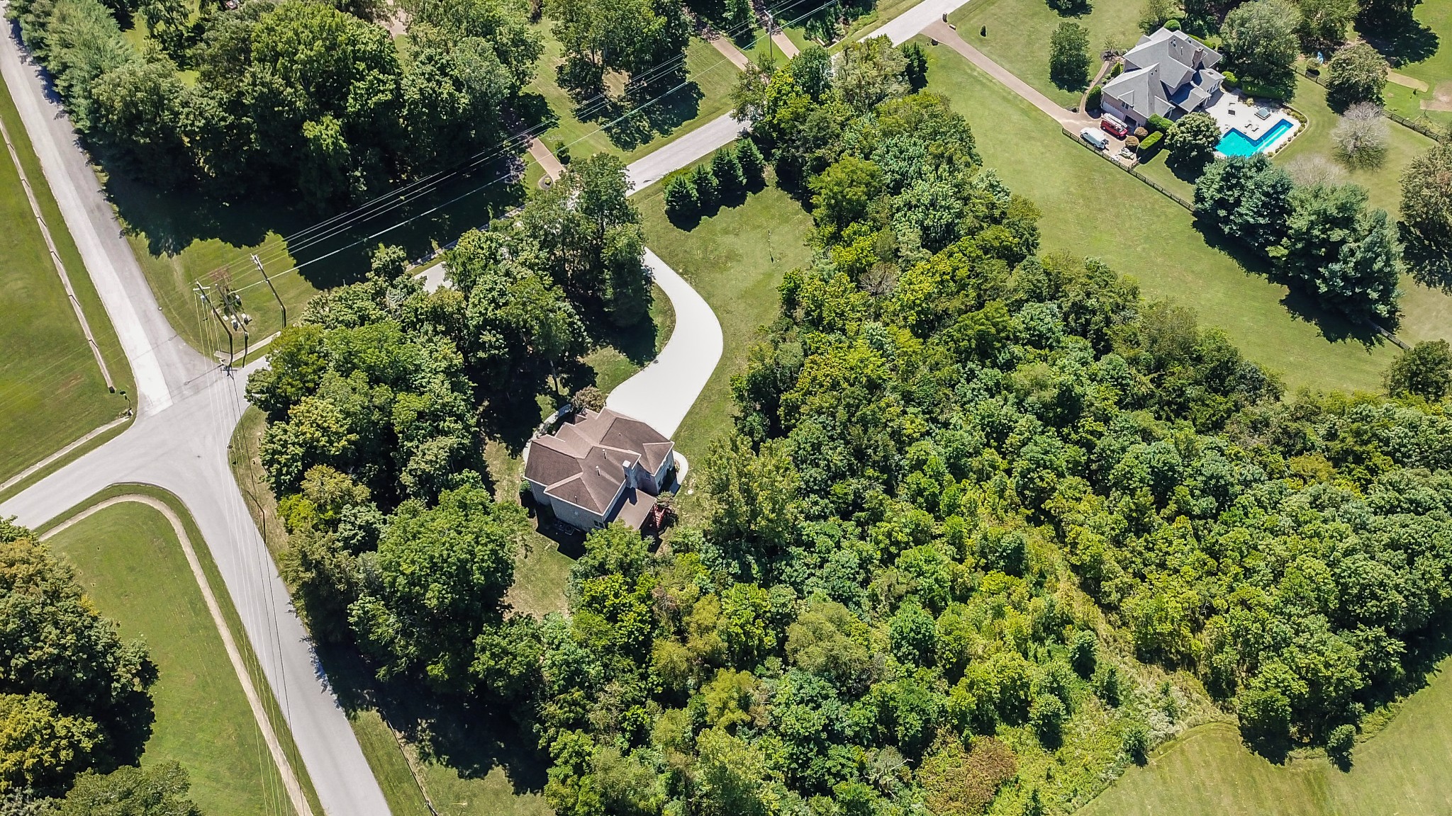 1106 Cedarview Lane Franklin, TN 37067 - Photo 28 of 28 an aerial view of residential house with outdoor space and trees all around
