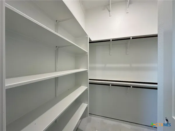 a close view of closet