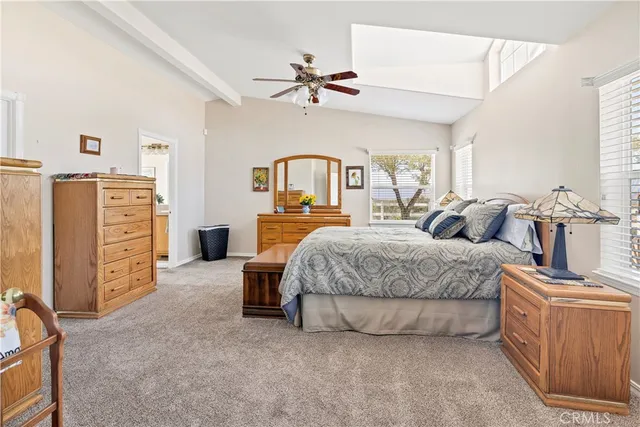 a living room with furniture a rug and a large window