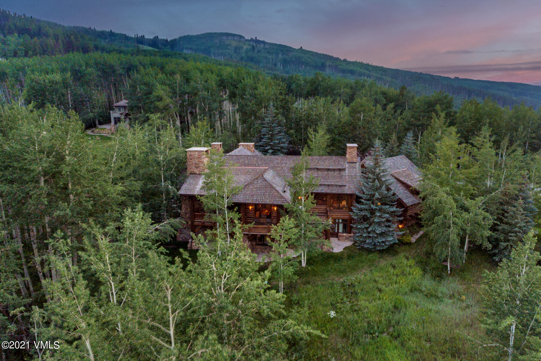 2291 Daybreak Ridge Road Avon, CO 81620 - Photo 48 of 56 an aerial view of a house with pool