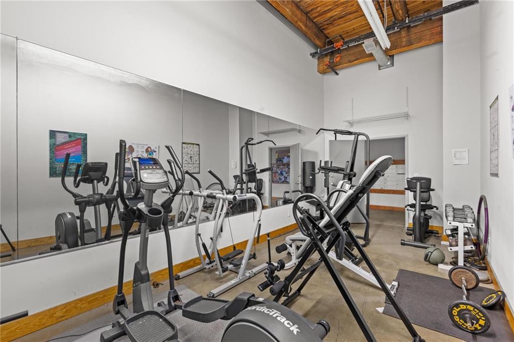 644 Wells Street Southwest, Unit 10 Atlanta, GA 30310 - Photo 9 of 46 a view of a room with gym equipment