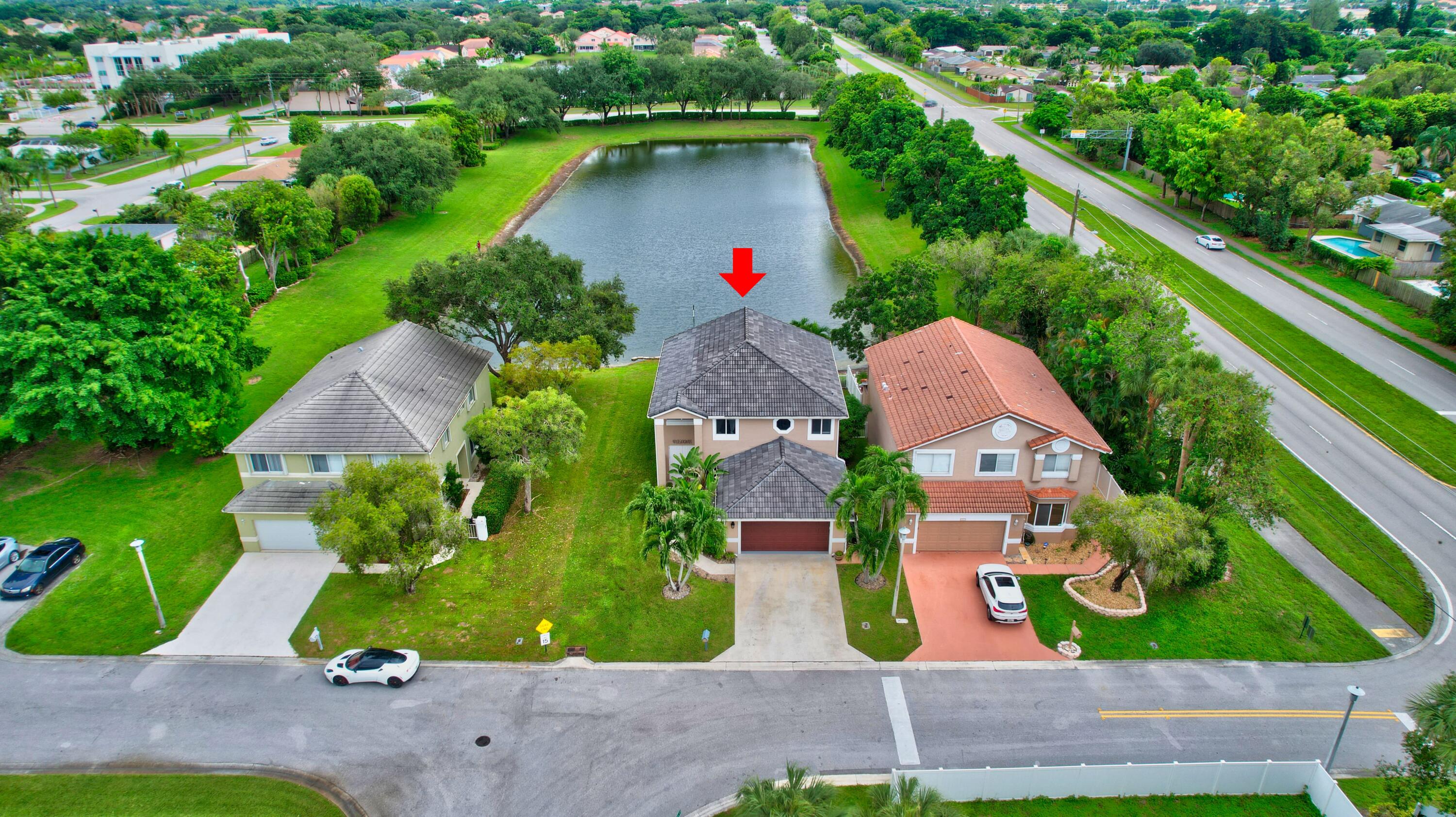 10599 Palm Spring Drive Boca Raton, FL 33428 - Photo 37 of 46 an aerial view of house and yard