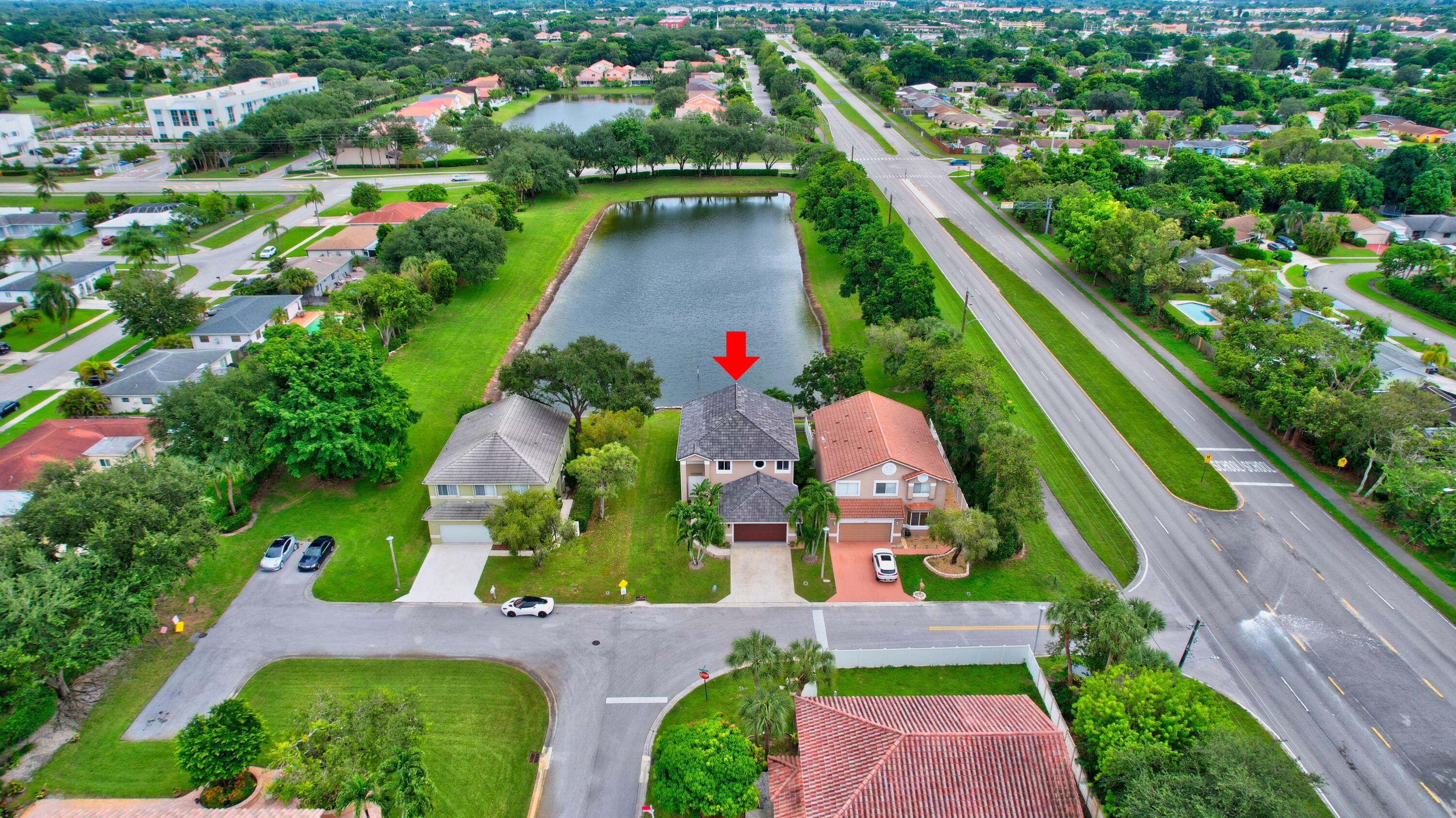 10599 Palm Spring Drive Boca Raton, FL 33428 - Photo 38 of 46 an aerial view of house