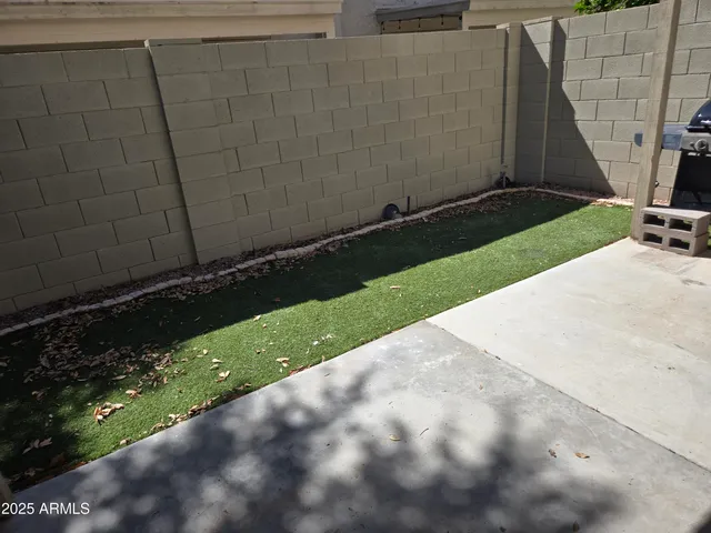 a backyard of a house
