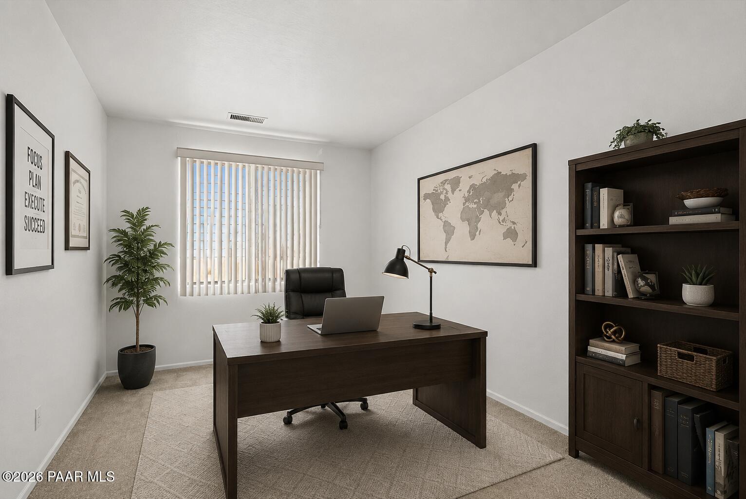 1867 North Swayback Road Prescott Valley, AZ 86314 - Photo 14 of 38 Den Office Virtual Staging