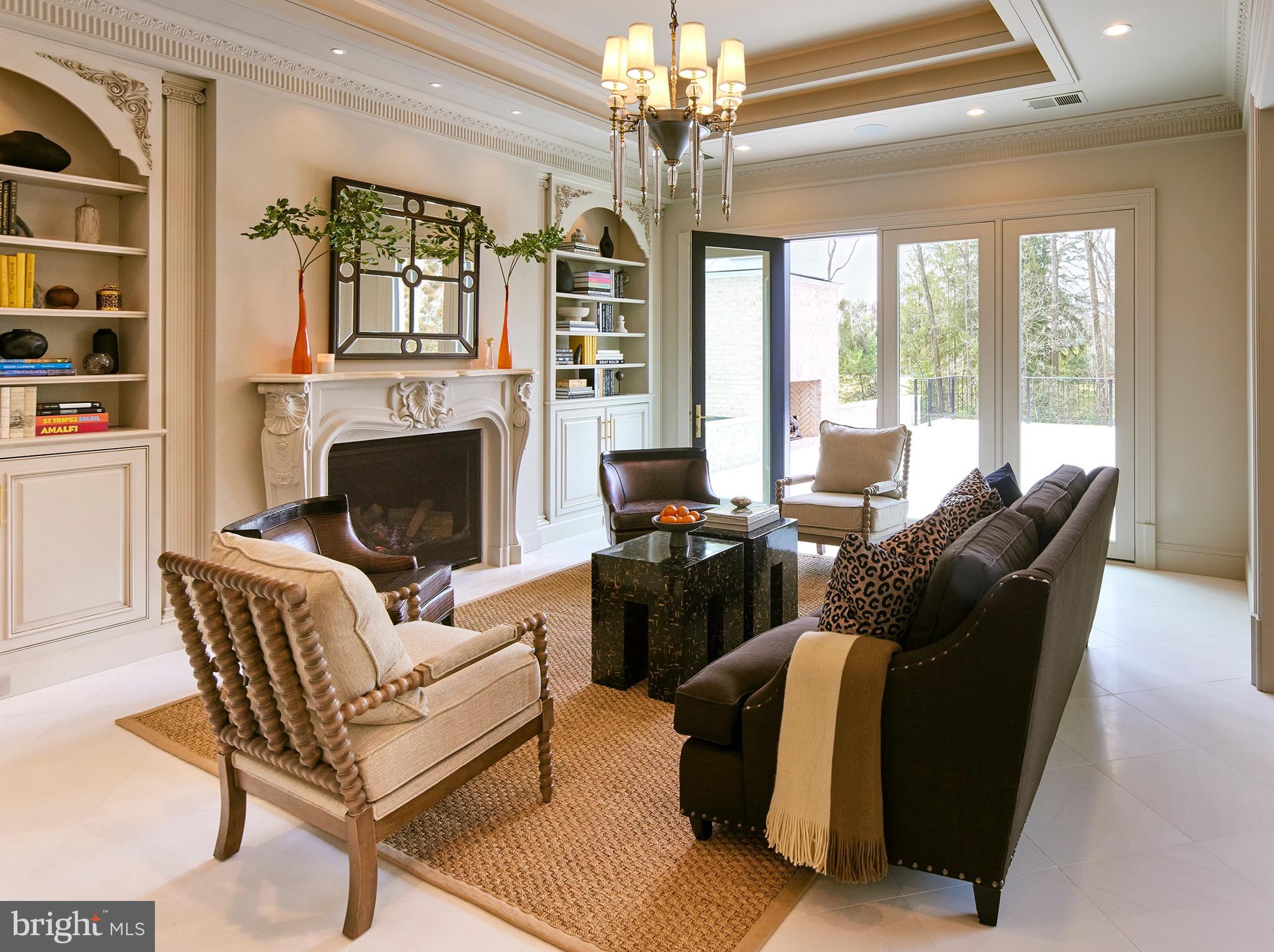 6431 Georgetown Pike McLean, VA 22101 - Photo 28 of 57 a living room with furniture and a fireplace