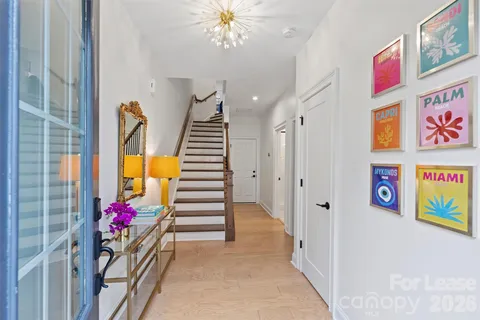 a view of entryway with flowers