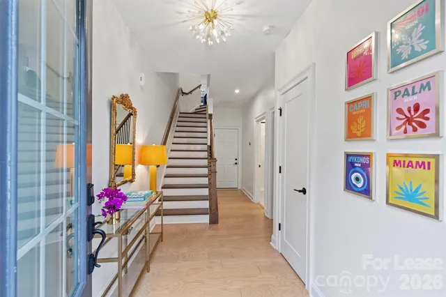 a view of entryway with flowers