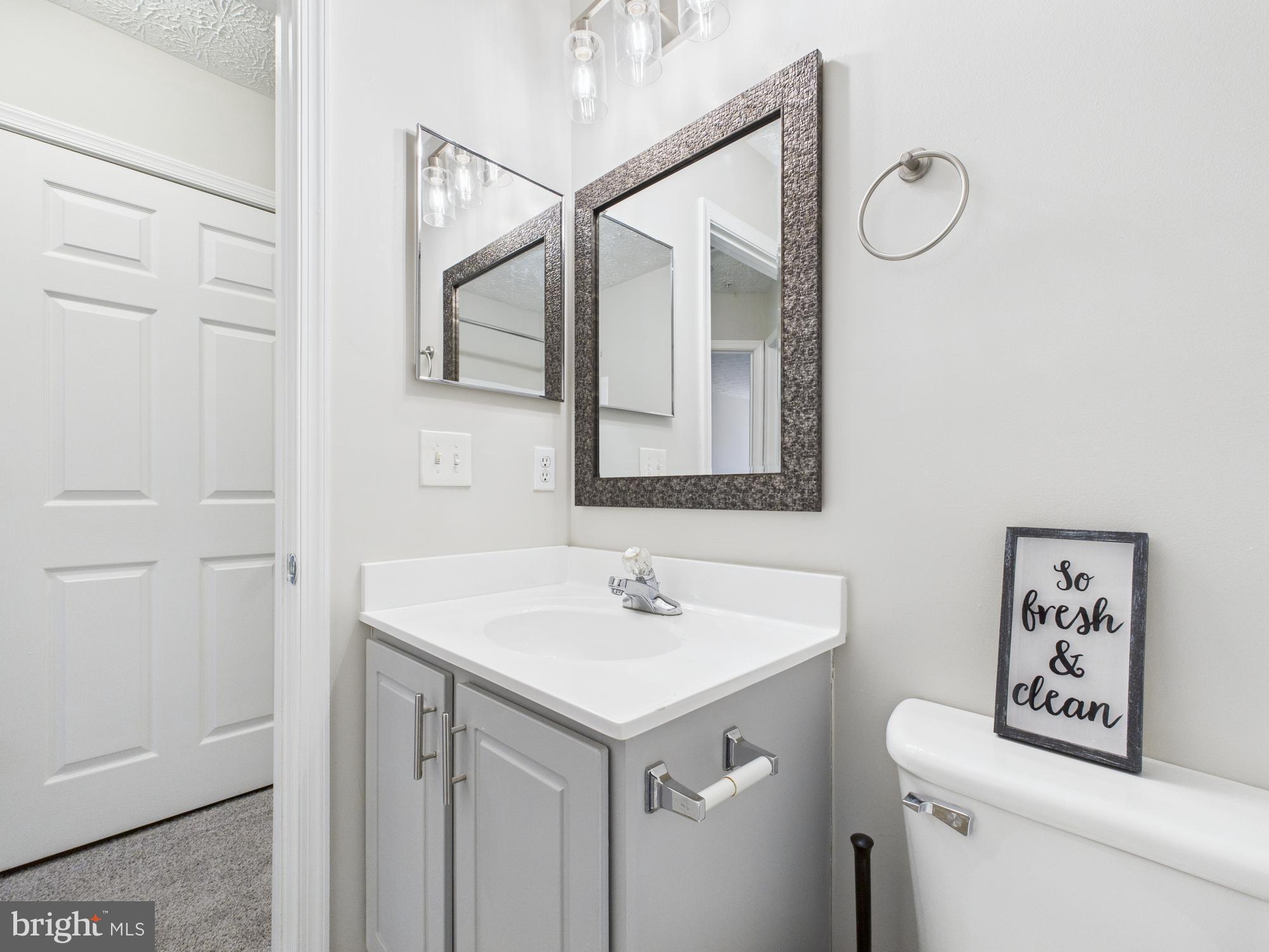 8067 Brookstone Court, Unit 100 Severn, MD 21144 - Photo 21 of 36 a bathroom with a sink and a mirror