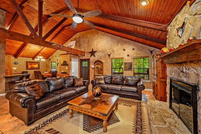 a view of a chairs and tables in the patio