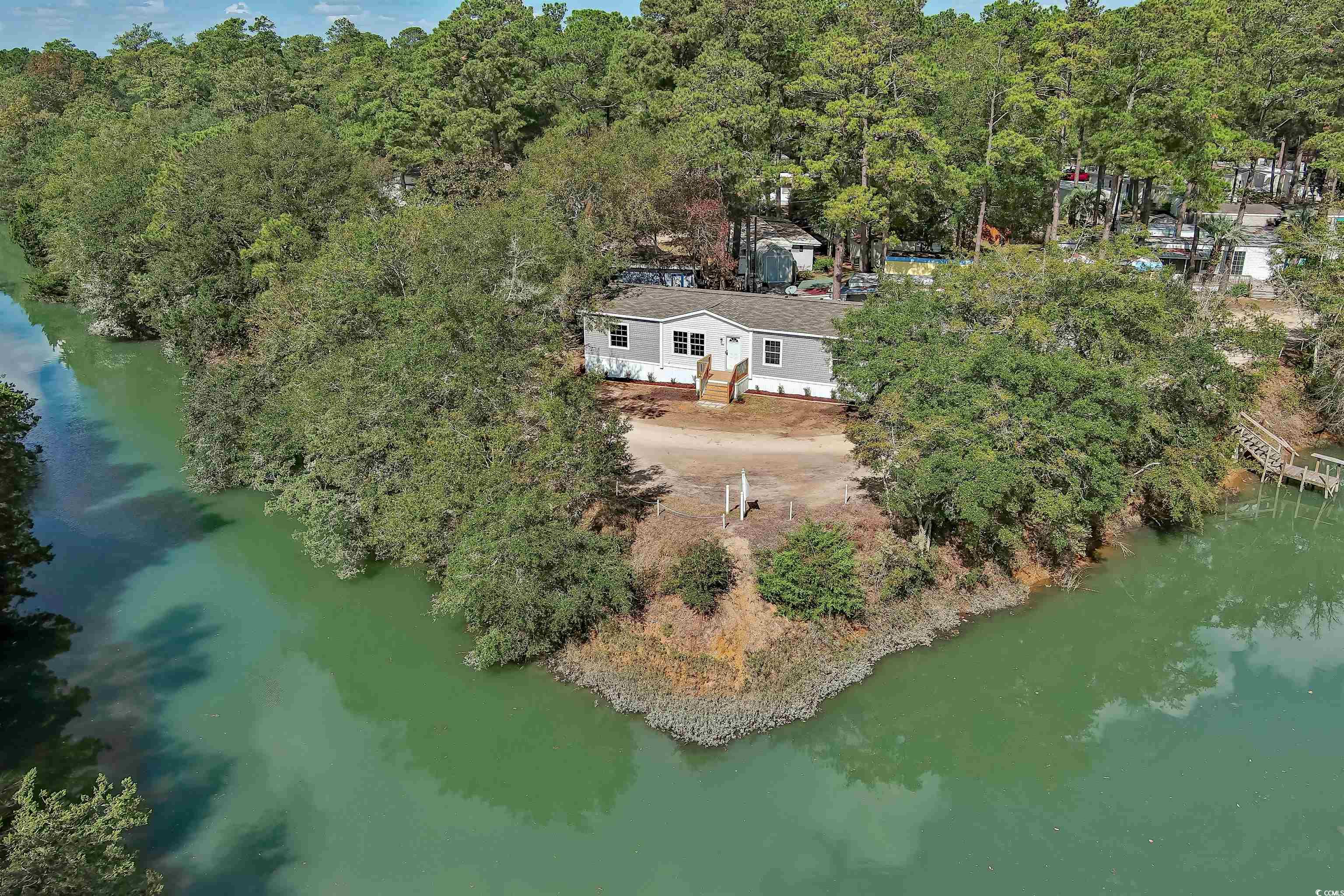 398 West Canal Street Murrells Inlet, SC 29576 - Photo 3 of 40 Aerial view with a water view