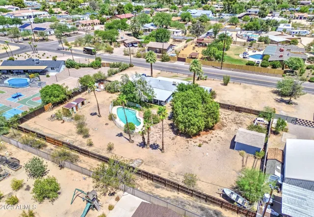 an aerial view of a city