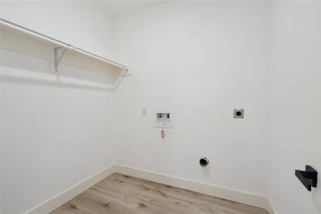 an empty room with staircase