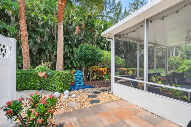 a house view with a garden space