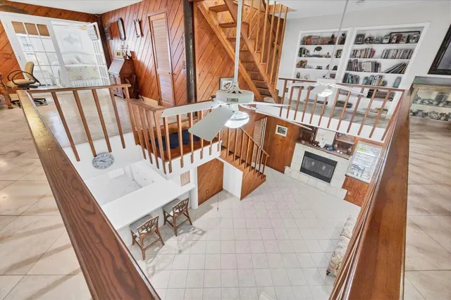 view of balcony with wooden floor