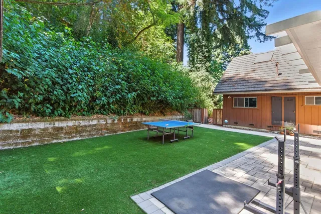 a view of outdoor space and deck