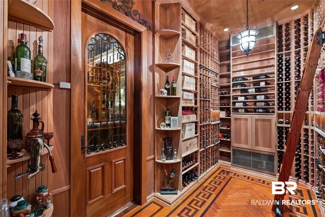 4 Chancery Court Mobile, AL 36608 - Photo 19 of 54 Wine cellar featuring parquet floors
