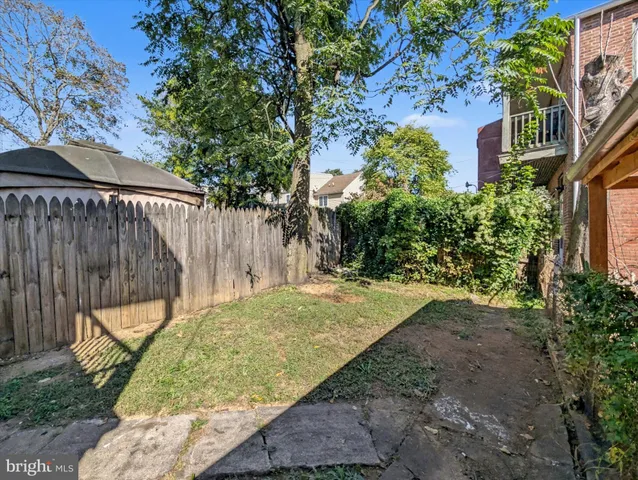 a view of a backyard with plants