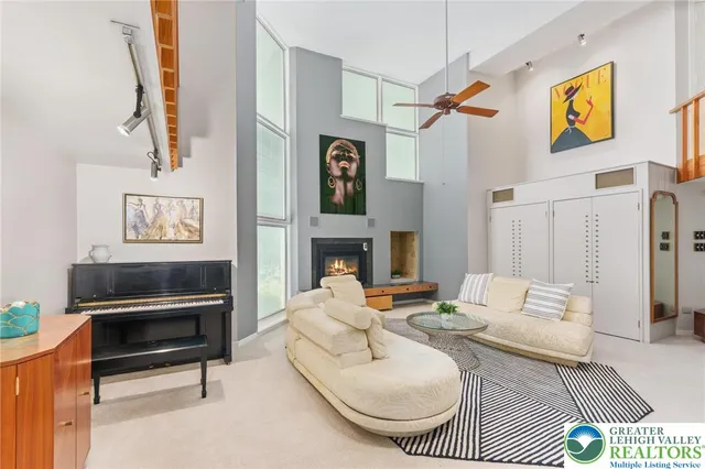 a view of staircase with a rug