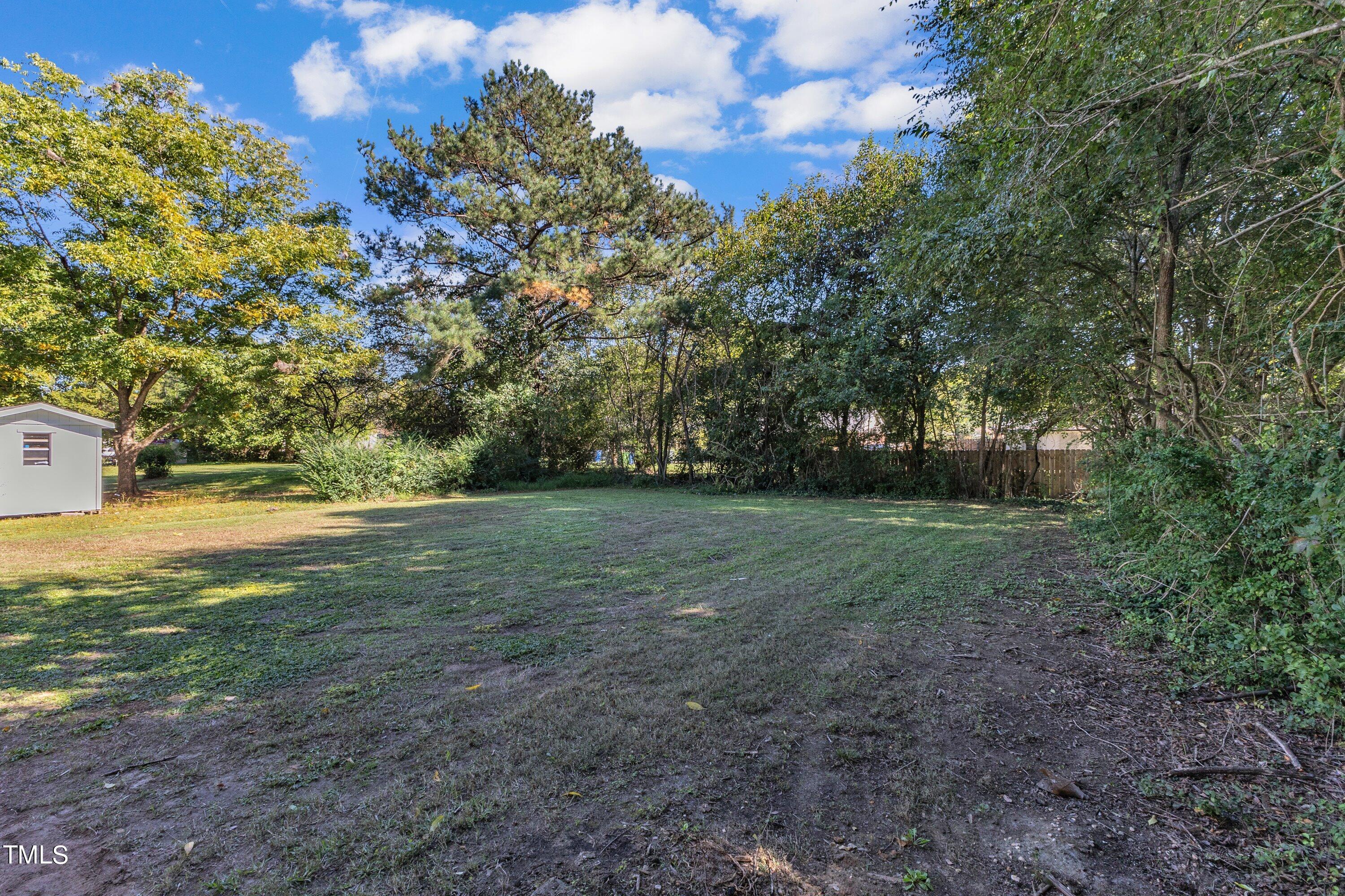 712 Bailey Drive Raleigh, NC 27610 - Photo 27 of 33 a view of outdoor space with green field and trees