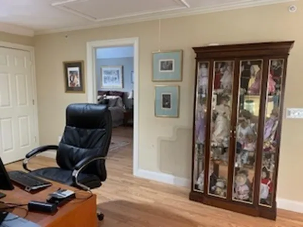 a room with furniture and a window