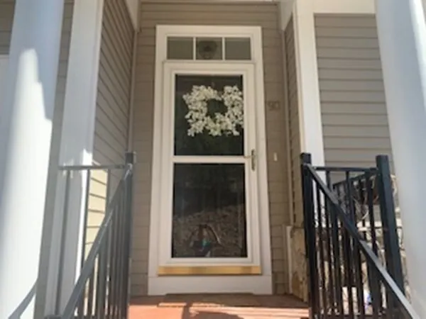 a view of a entryway door of the house