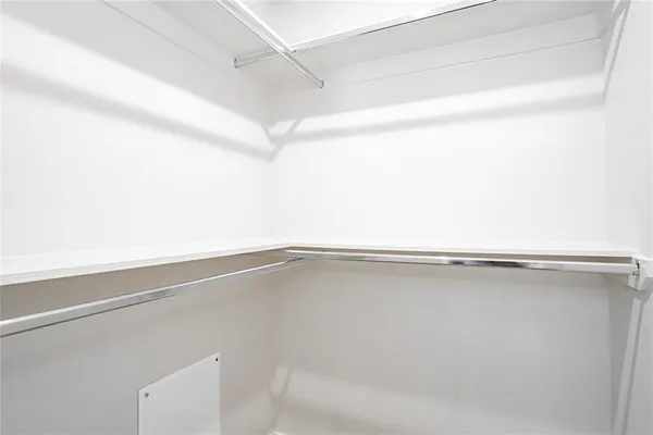 a close view of a closet in the kitchen