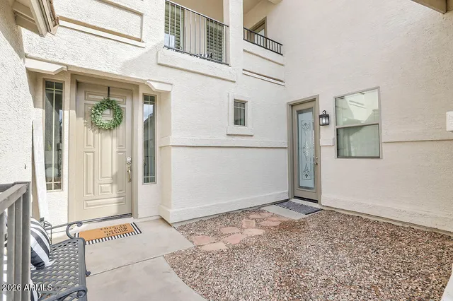 a view of a entryway of the house