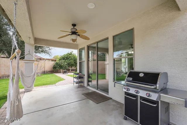 a kitchen with a stove and a refrigerator