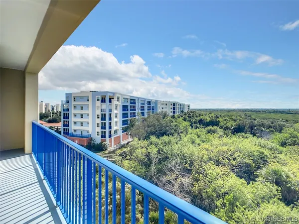 a view of balcony with city view