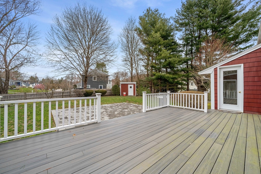 10 Robin Road Westwood, MA 02090 - Photo 31 of 37 a view of a deck with trees in front of house