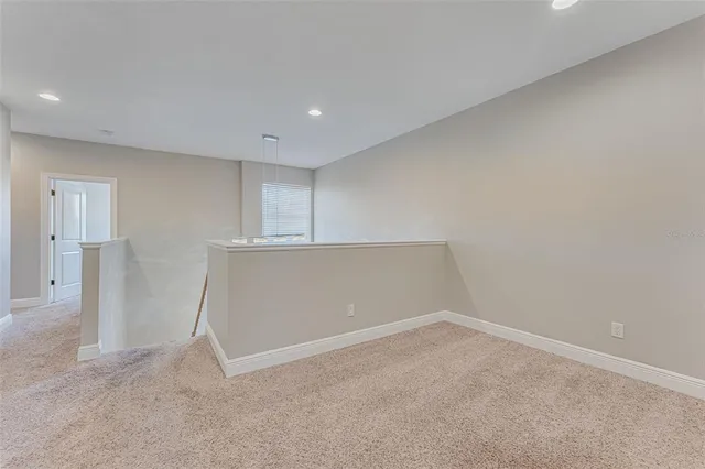 a view of small space with racks on the wall