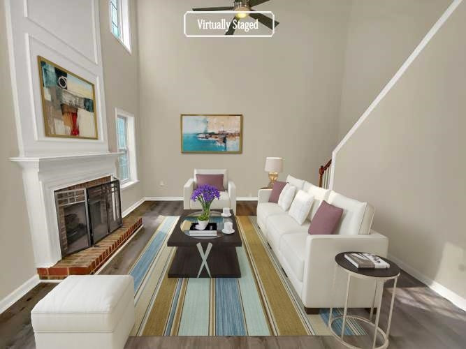 113 Brierridge Drive Apex, NC 27502 - Photo 2 of 20 a living room with furniture and a fireplace