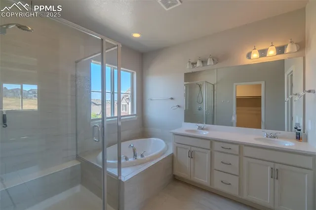 a view of hallway with shower