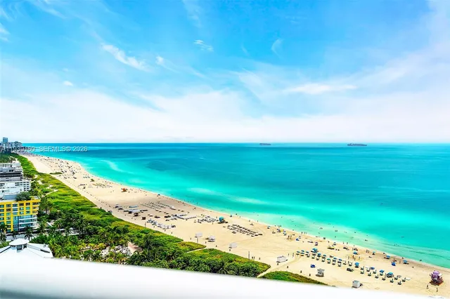a view of an ocean beach