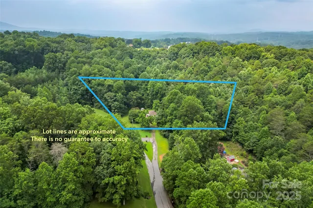 a view of a yard with a street