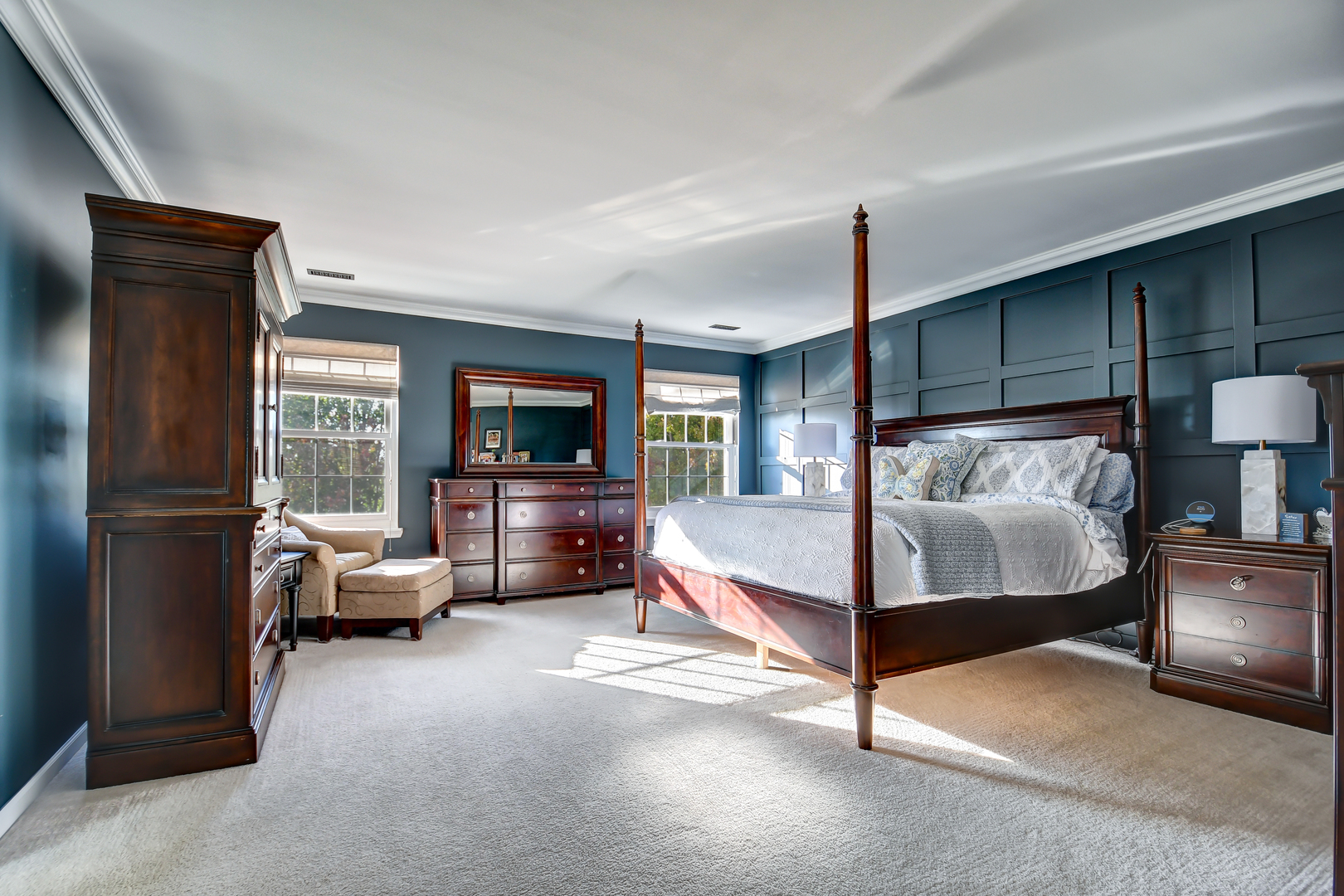 25758 South Basswood Road Channahon, IL 60410 - Photo 20 of 42 a bedroom with furniture and a flat screen tv