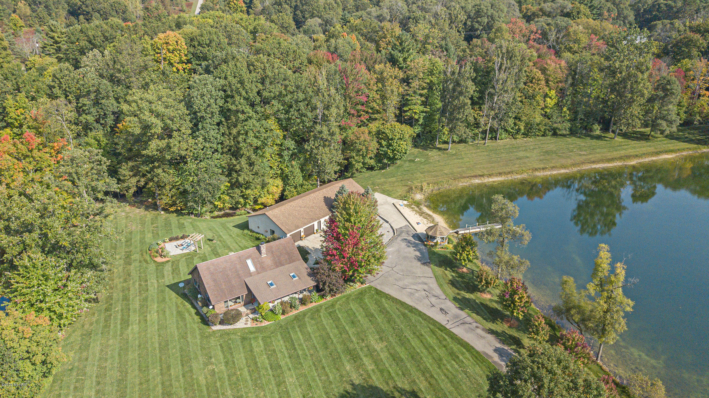 3733 South Brenlor Drive Hesperia, MI 49421 - Photo 36 of 40 3733SBrenlorAerial-11
