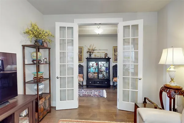 a view of a livingroom with furniture and toys