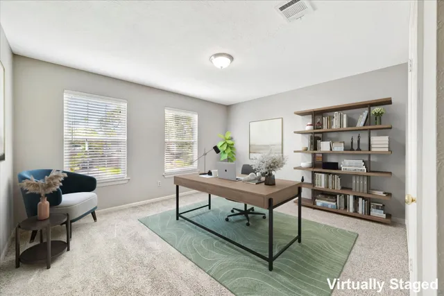 an empty room with a window