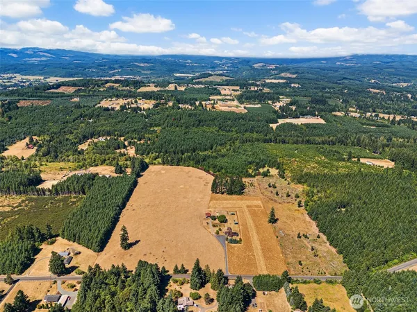an aerial view of a city