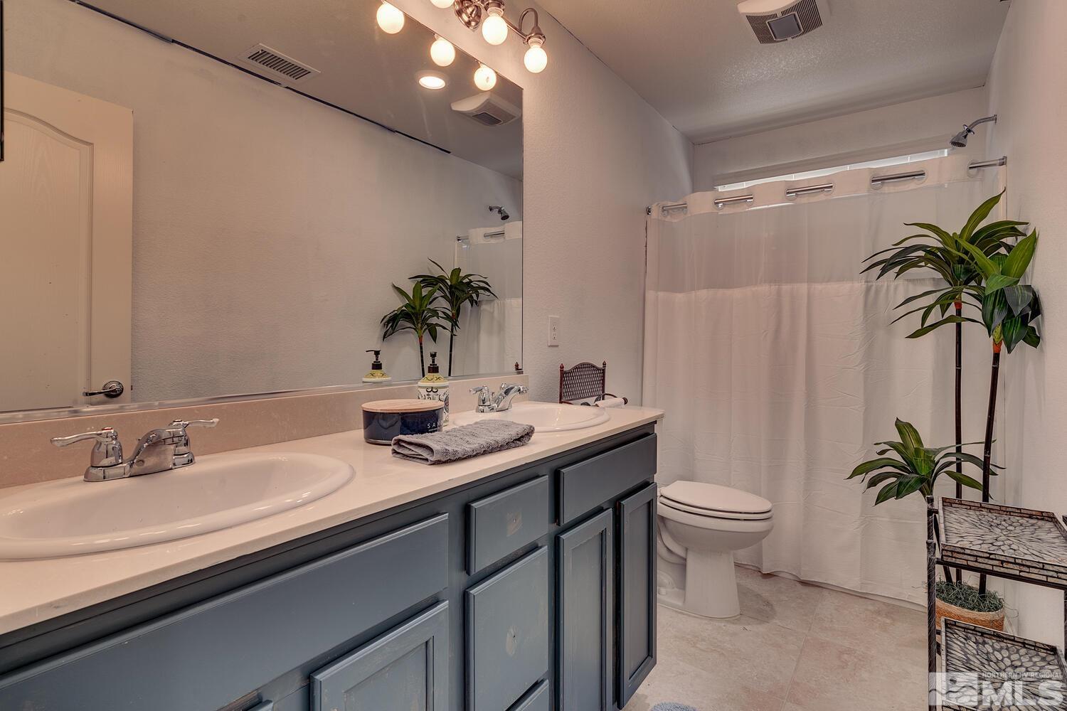 148 Carson River Drive Dayton, NV 89403 - Photo 24 of 31 a bathroom with a sink a toilet and a mirror