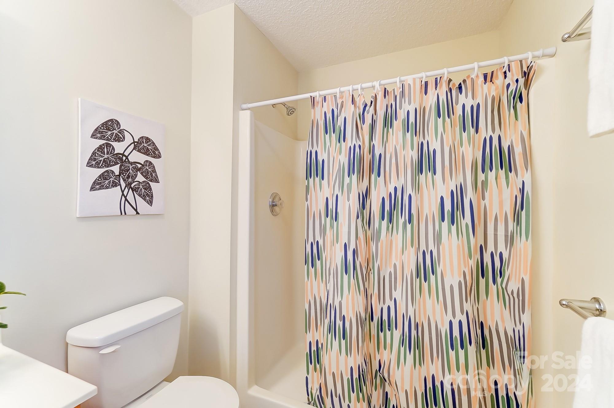 5312 Addison Road Waxhaw, NC 28173 - Photo 24 of 48 a white toilet sitting next to a shower curtain