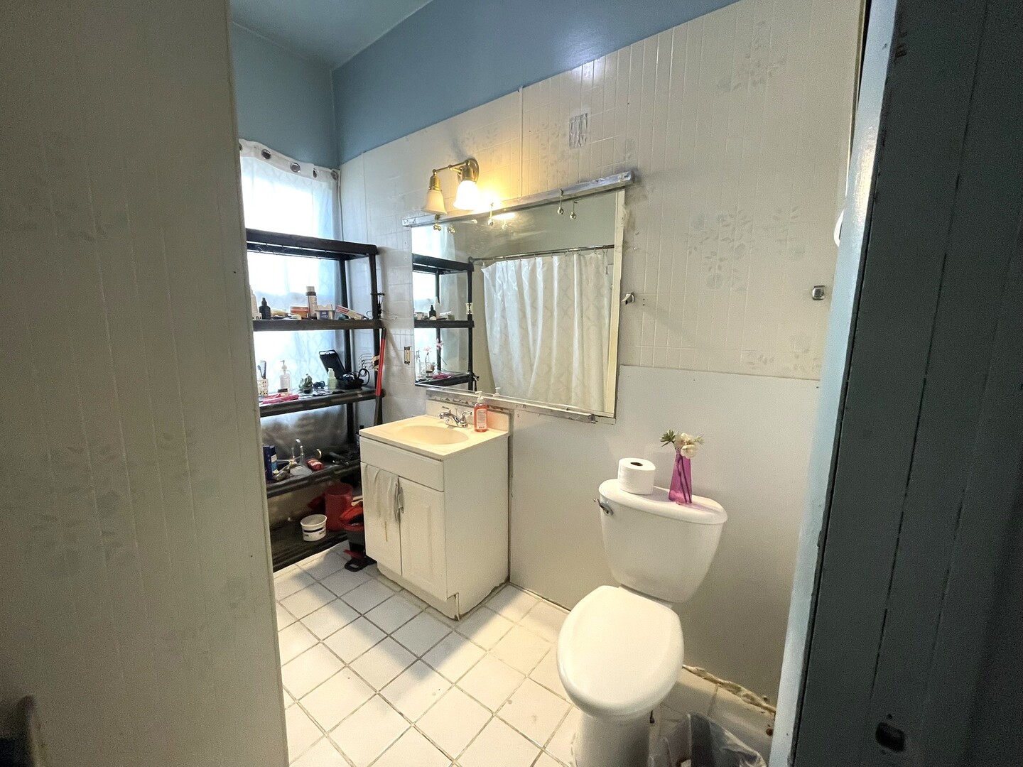 347 Pine Street Joliet, IL 60435 - Photo 30 of 38 a bathroom with a sink mirror vanity and toilet