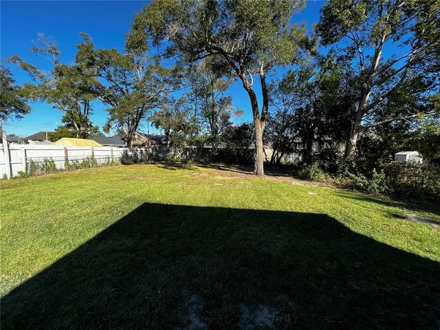 a view of an outdoor space and swimming pool